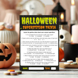 Halloween Superstitions Trivia Quiz Printable | Monster Theme