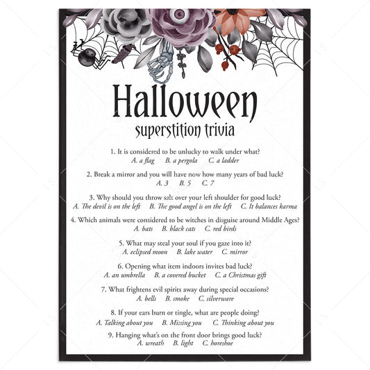 Superstition Trivia Questions and Answers Printable by LittleSizzle