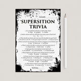 Superstition Trivia Game Printable PDF | Eerie Grunge by LittleSizzle