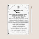 Superstitions Trivia Quiz Questions and Answers Printable by LittleSizzle