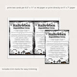 Halloween Superstitions Trivia Printable | Answers Included