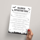 Black Halloween Trivia Quiz Questions and Answers Printable