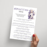 Superstition Quiz Questions and Answers for Halloween Party Printable