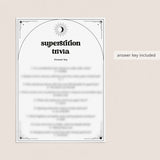 Superstitions Trivia Quiz Questions and Answers Printable