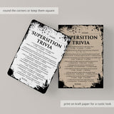 Superstition Trivia Game Printable PDF | Eerie Grunge