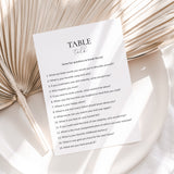 Fun Table Talk Questions for Adults Printable Card