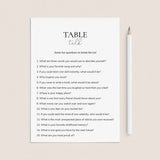 Fun Table Talk Questions for Adults Printable Card by LittleSizzle