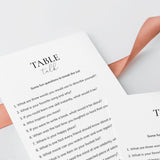 Fun Table Talk Questions for Adults Printable Card