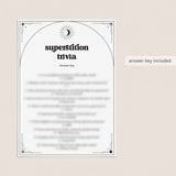 Superstitions Trivia Quiz Questions and Answers Printable