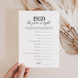 Married in 1959 65th Wedding Anniversary Party Games Bundle