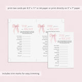 The Price Is Right Pink Bow Baby Shower Game Printable