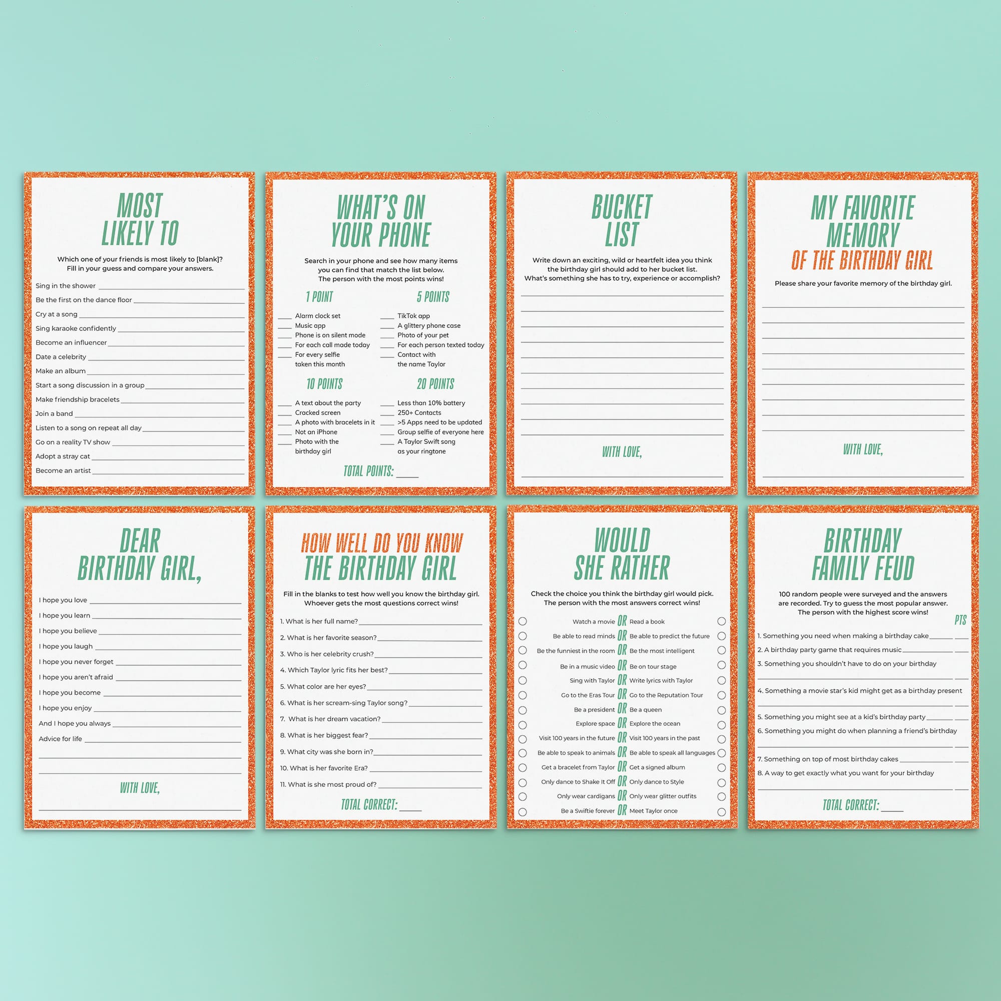 The Life of a Birthday Girl Birthday Party | Showgirl Theme Birthday Games by LittleSizzle