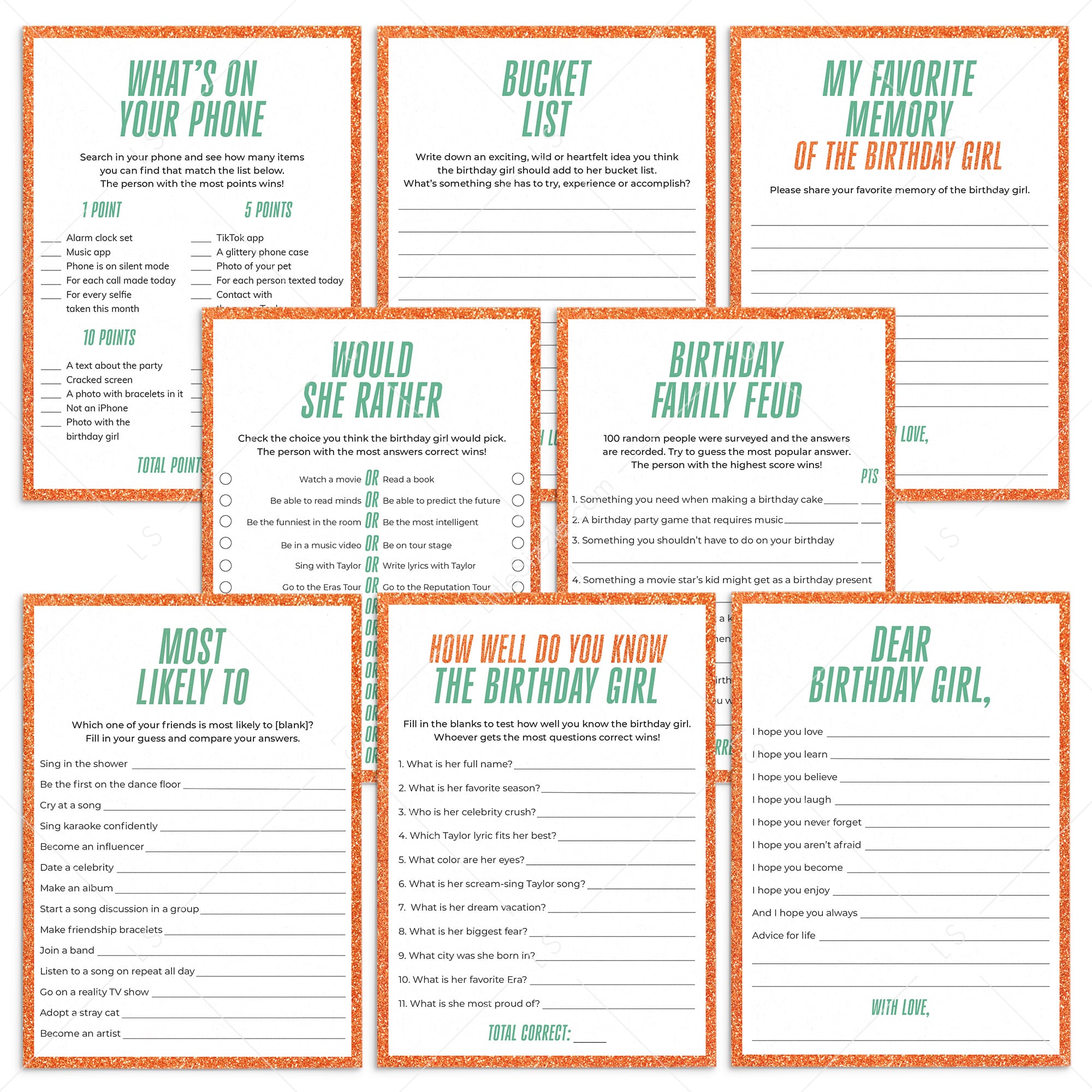The Life of a Birthday Girl Birthday Party | Showgirl Theme Birthday Games by LittleSizzle