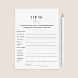 Printable Icebreaker Game Think Fast Instant Download by LittleSizzle