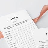 Printable Icebreaker Game Think Fast Instant Download