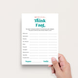 Nurse Game Think Fast Printable