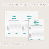 Nurse Game Think Fast Printable