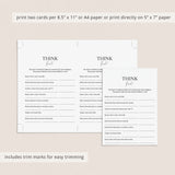 Book Club Think Fast Printable