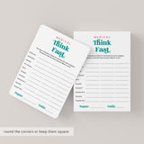Nurse Game Think Fast Printable