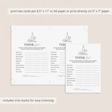 Wine Game Printable Think Fast