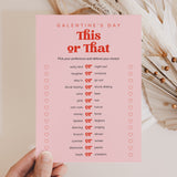 Pink and Red Retro Bold Galentine's Day Game This or That