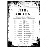Horror Game For Halloween Party Printable This or That by LittleSizzle