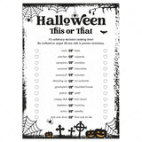 Halloween This or That Game for Families Printable by LittleSizzle