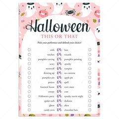 Non-Scary Halloween This or That Questions for Teen Girls by LittleSizzle