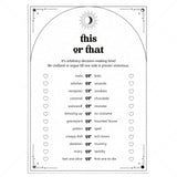 Halloween This or That Questions Sheet Printable by LittleSizzle