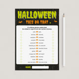 Fun Halloween This or That Game | Digital Download by LittleSizzle