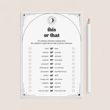 Halloween This or That Questions Sheet Printable by LittleSizzle