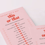 This or That Valentine's Edition Printable