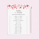 Easy Galentines Game This or That Printable PDF by LittleSizzle