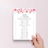 Easy Galentines Game This or That Printable PDF