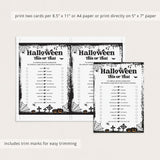 Halloween This or That Game for Families Printable