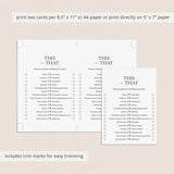 Book Club This or That Questions Printable