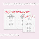 Easy Galentines Game This or That Printable PDF