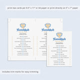 Hanukkah This or That Party Game Printable