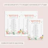 Spring This or That Questions Printable