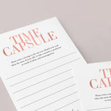 First Birthday Time Capsule Cards Printable