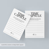 Boy First Birthday Time Capsule Cards Printable