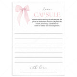 Time Capsule Girl First Birthday Cards Printable by LittleSizzle