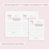 Time Capsule Girl First Birthday Cards Printable