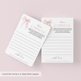 Time Capsule Girl First Birthday Cards Printable