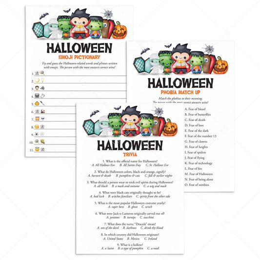 Trick or Treat Party Games Bundle Printable by LittleSizzle