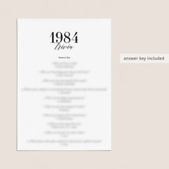 1984 Fun Facts Quiz with Answers Printable