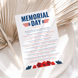 Printable Memorial Day Quiz with Answer Key