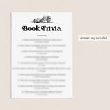 Printable Book Quiz Questions and Answers