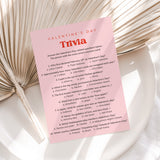 Pink and Red Valentines Trivia Game with Answers