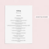 1994 Quiz and Answers Printable